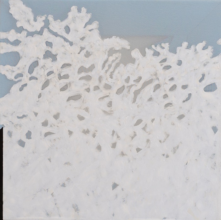 SCHILDERIJ WIT BLAUW STRUCTUUR 2